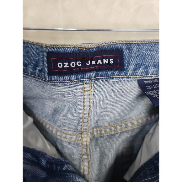 OZOC Baggy Vintage Denim Jeans Loose 38x34 Inseam Measures 28.5in Y2K wide leg - Picture 6 of 14